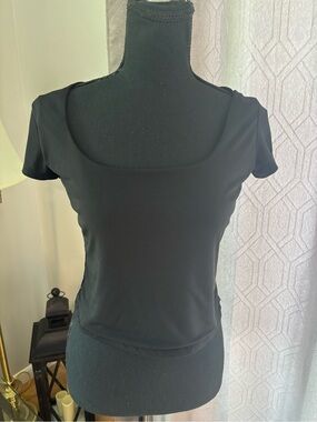 Faded Rose Black Square Neck Crop Top size large